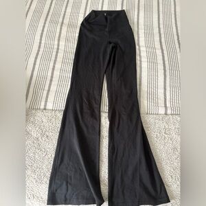 High-Waist Black Flare Pants
